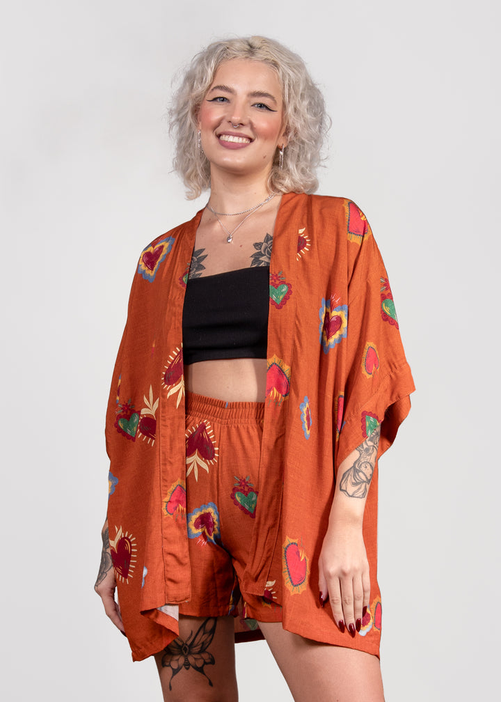 Heart On Fire Kimono