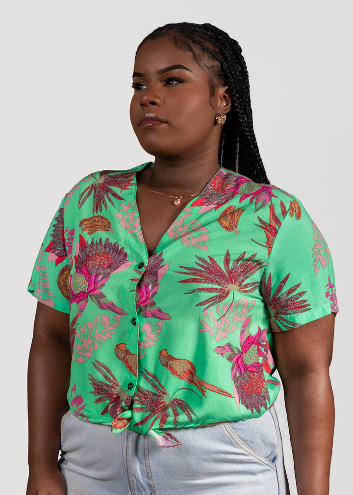 Purple Haze Tropical Crop Top