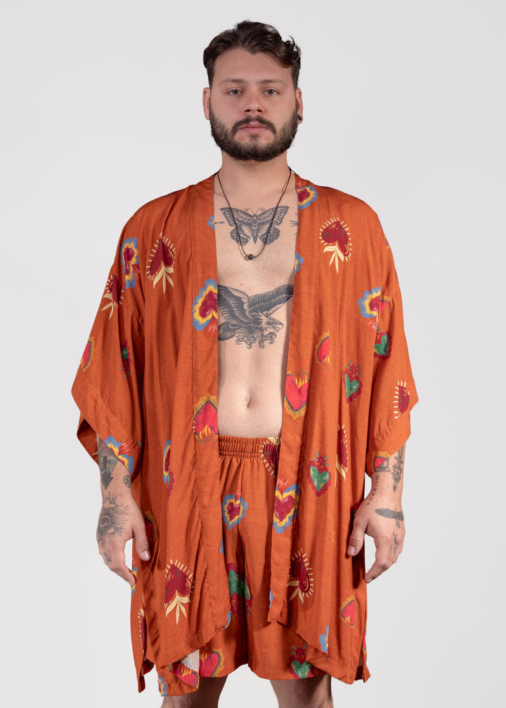 Heart On Fire Oversized Kimono