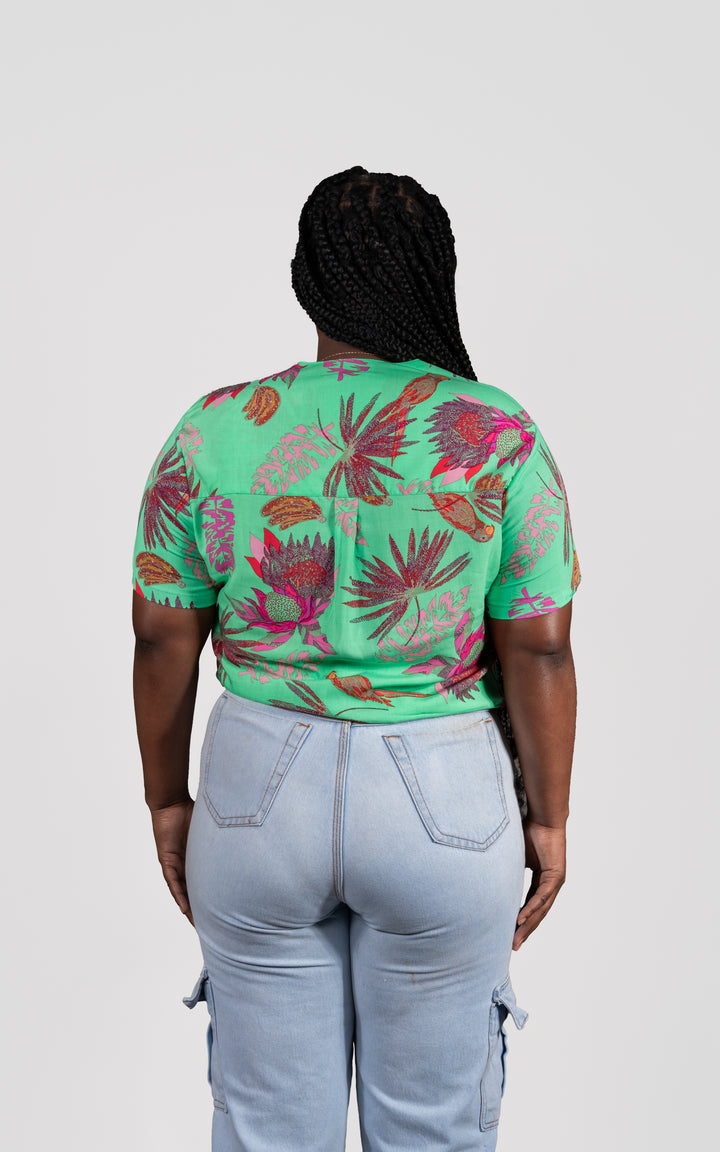 Purple Haze Tropical Crop Top