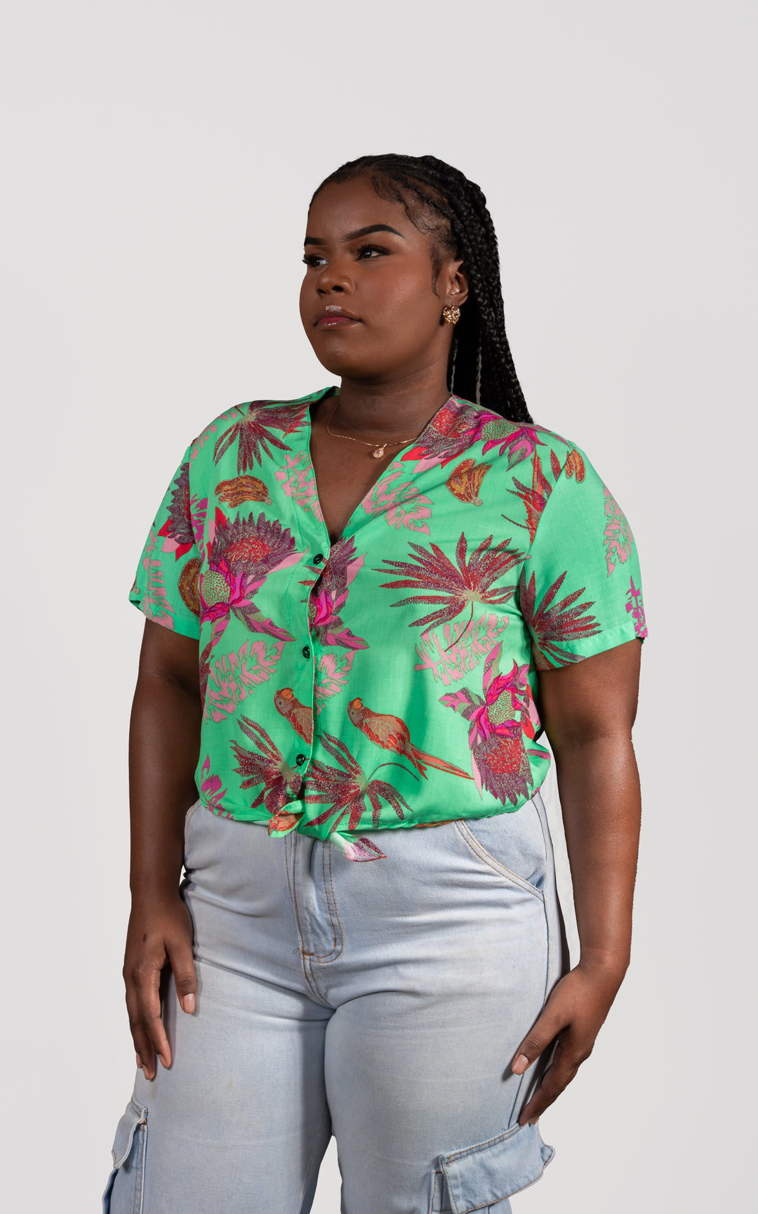 Purple Haze Tropical Crop Top