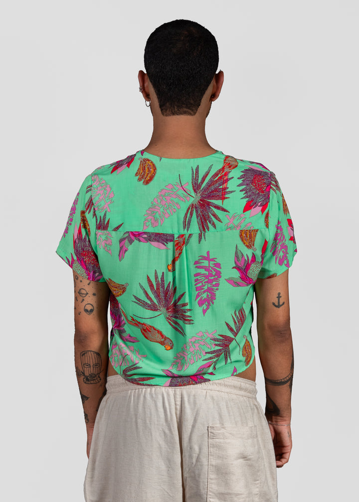 Purple Haze Tropical Crop Top