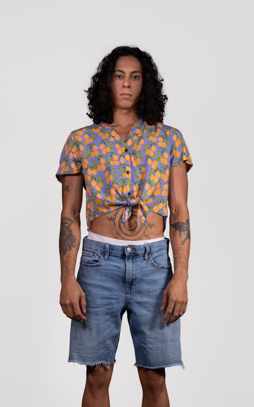 Vintage Oranges Crop Top