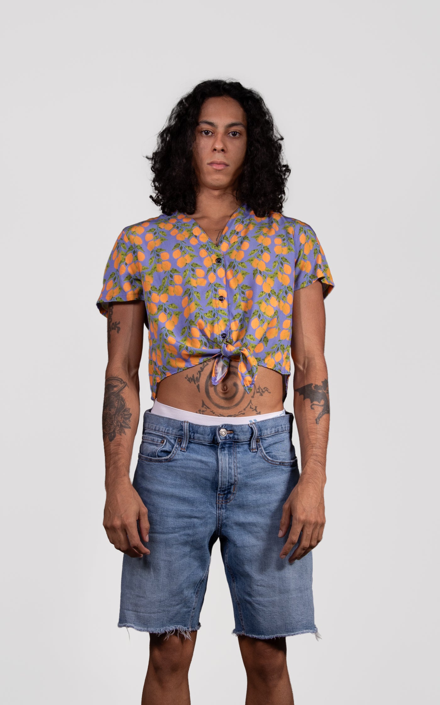 Vintage Oranges Crop Top